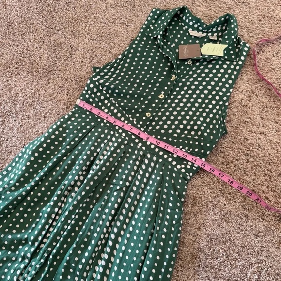 NWT Anthropologie 11.1 Tylho Brynn Green Polka Dot Dress 
Size Medium - Picture 12 of 12
